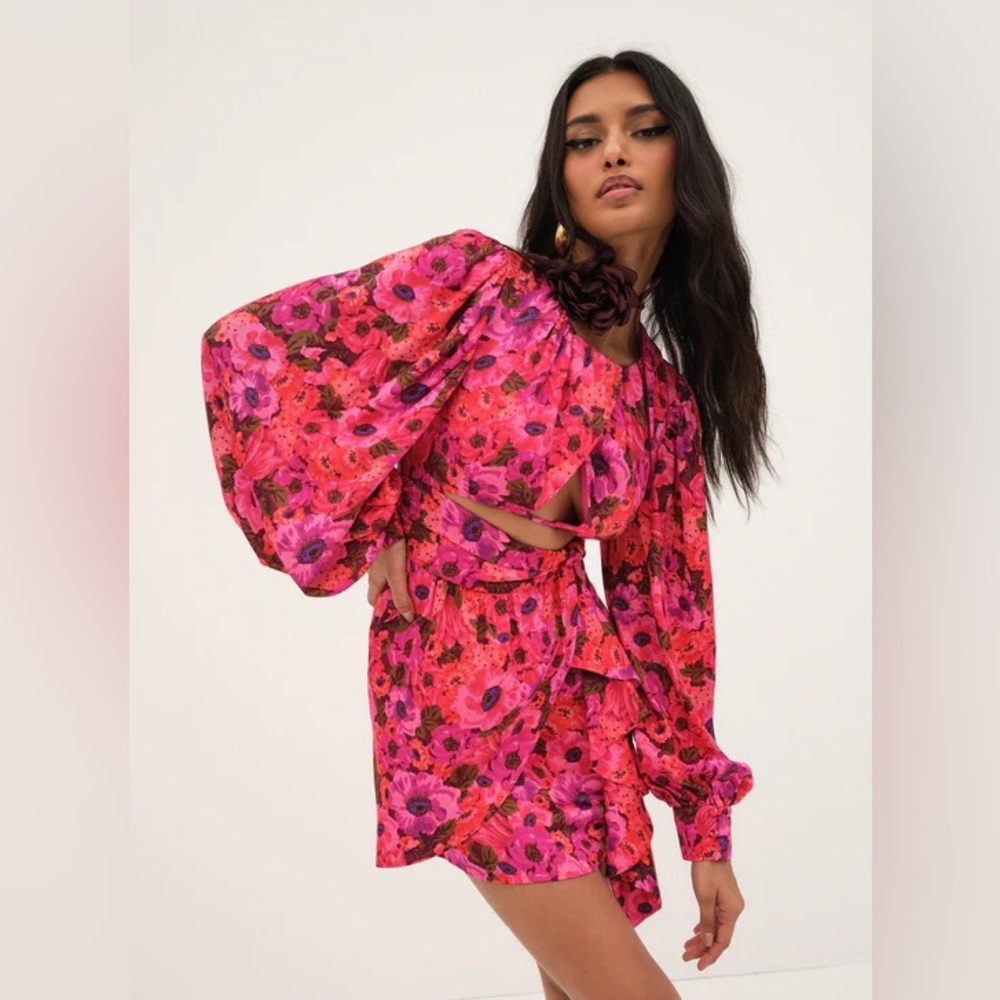For Love and Lemons floral mini dress